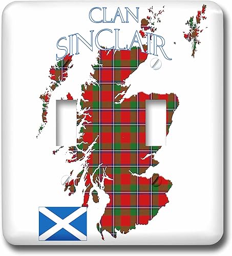 3dRose Outline of Scotland with the Sinclair clan family... - Light Switch Covers (lsp-380168-2)