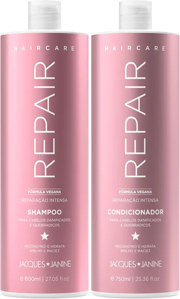 Jacque Janine Kit Shampoo E Condicionador Reparação Intensa 800Ml