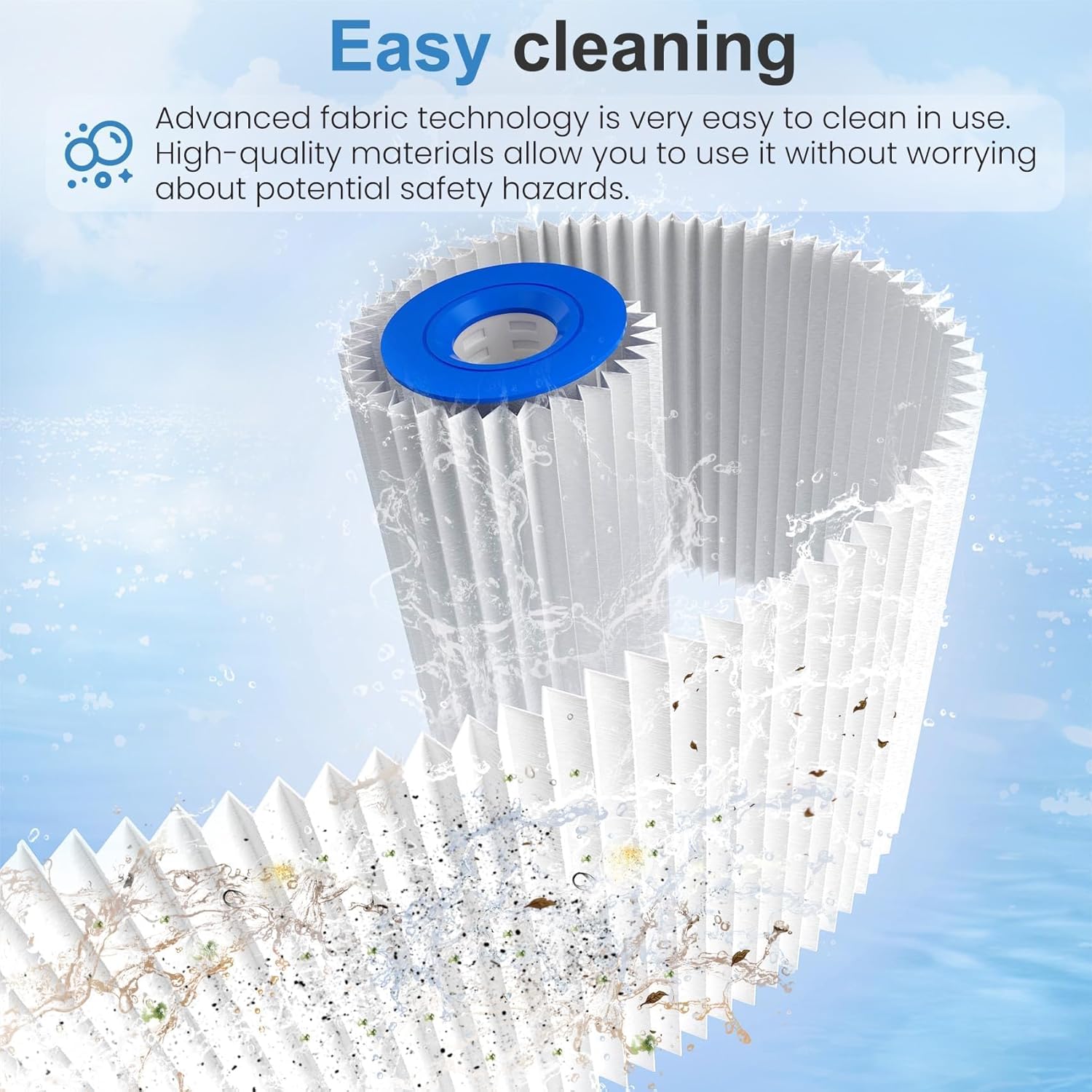 6541-397 Pool Spa Filter Cartridge,Compatible with Sundance Spa Filter 880 Series, Outer Filter # 6473-165 with Inner Filter # 6473-164,80 sq,880 Spa Filter,Sundance 880 Spa Filter
