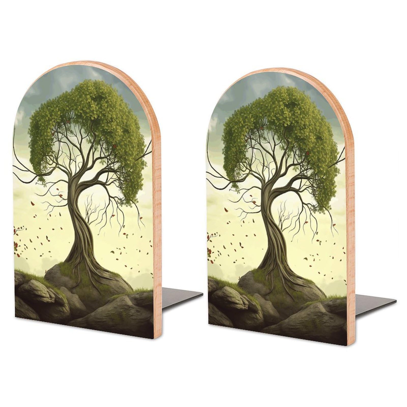 Serre-livres réglables en bois et métal décoration moderne étagère salon