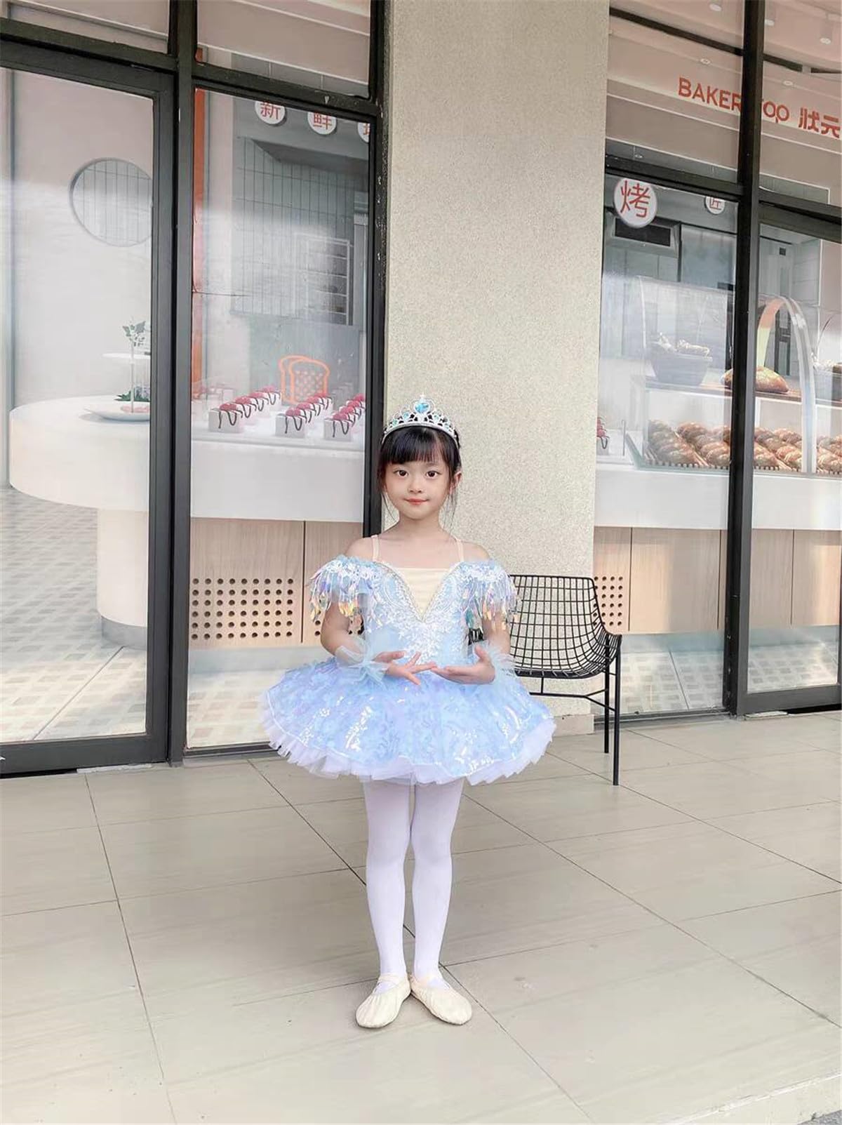 Tutú de Ballet Profesional para niñas, diseño de panqueque con Plato de Lago de los Cisnes, Vestido de Fiesta de Bailarina