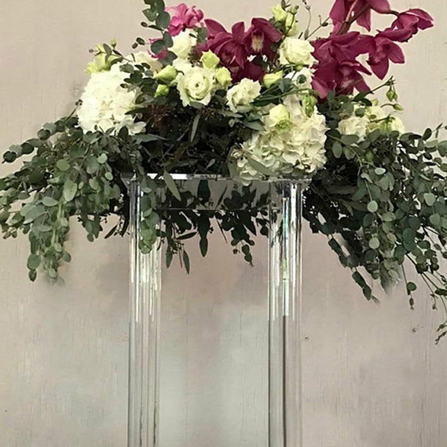 2 Pcs-31.5inch-Tall Vase Flowers Stand Wedding Table Centerpiece Decoration Bouquet Decor Pillar Floral Backdrop Stand for Party Marriage Elegant Chandelier Centerpiece Stands