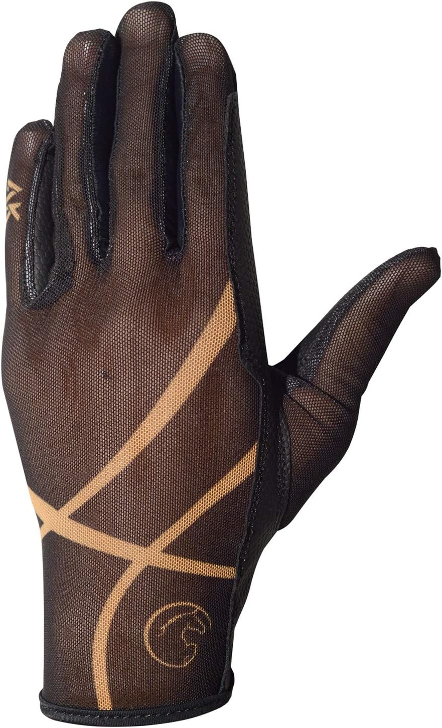 AK Summer Breathable Gloves – Embossed Synthetic Grip Palm, Air Mesh Back, Adjustable Velcro Wrist Closure, Lightweight Stretch Design for Sunny Weather AKRS-7007
