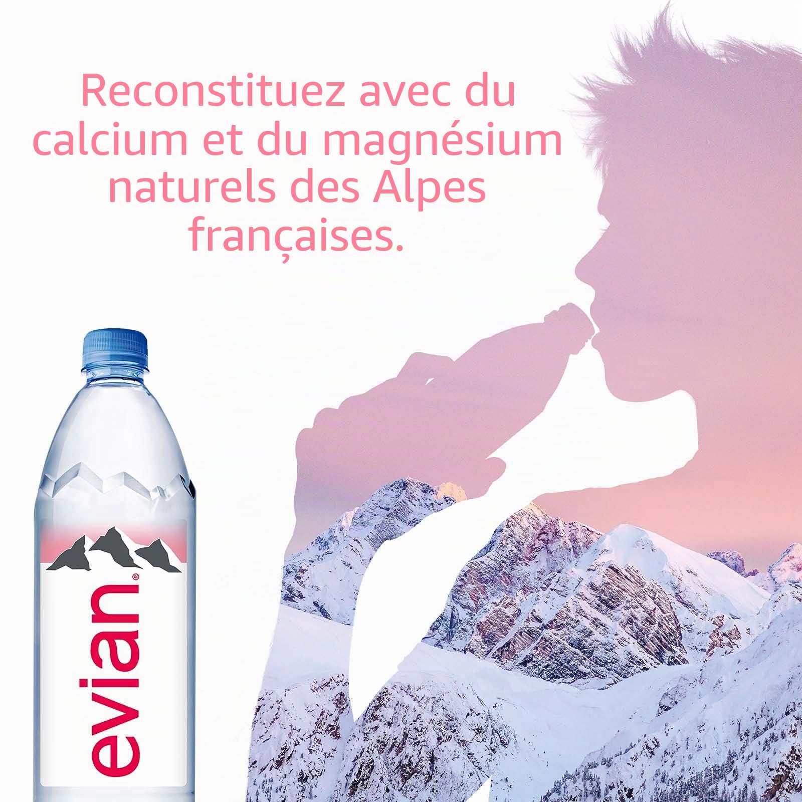 Evian Eau plate 500 ml - Lot de 24
