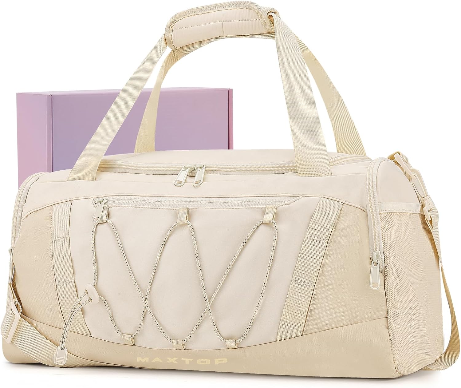 MAXTOP Travel Duffle Bag for Women Carry On Tote Weekender Overnight Bag Large Capacity Duffel Bag With Shoe Compartment,Gym Tote Bag with Dry and Wet Separation