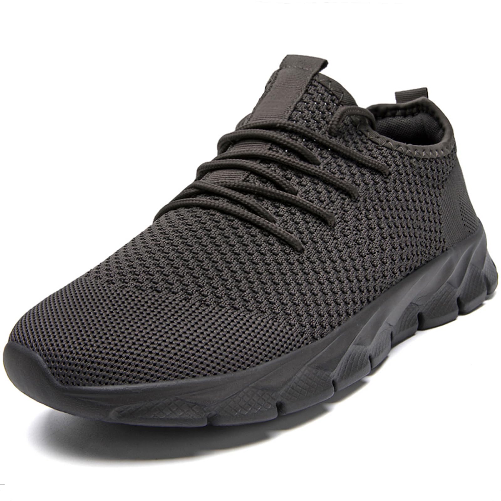 Damyuan Men Running Shoes Slip on Walking Sneaker Tennis Gym Workout Fashion Athletic Lightweight Breathable Sport Jogging Casual Shoe,Dark Grey Size 12