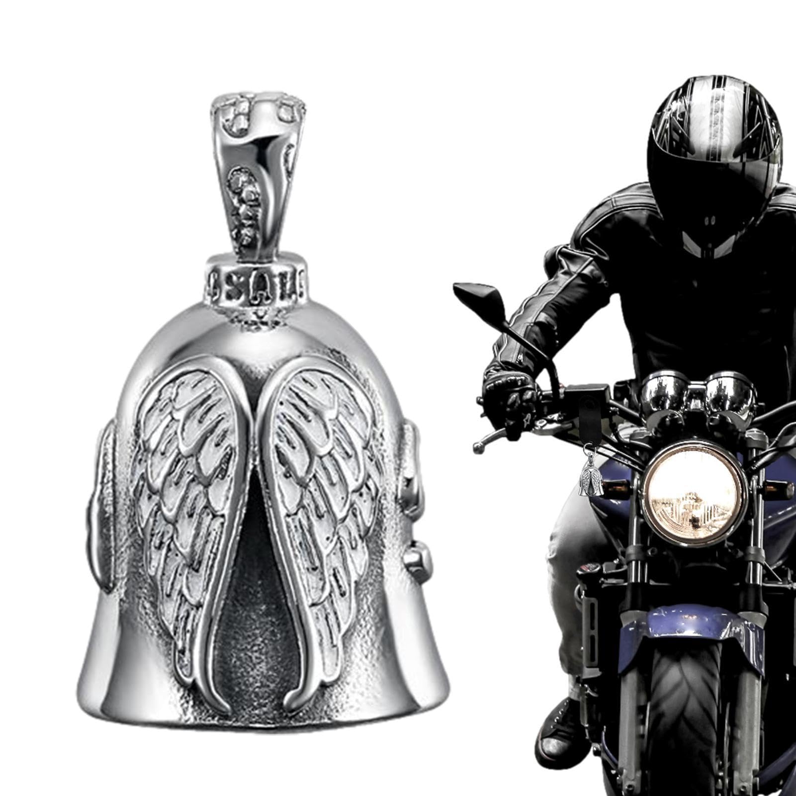 Motorcycle Bell, Angel Guardians Biker Bell For Motorbikes, Biker Riders Husband, Lucky Charm For Man
