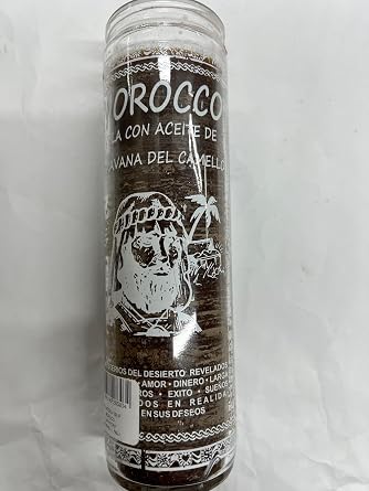 Brilux Morocco Camel Caravan Scented Brown Pillar Candle in Glass