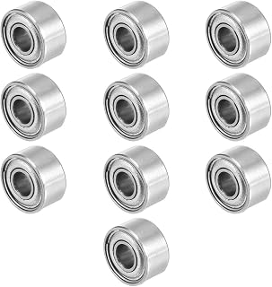 uxcell 10pcs 3mmx8mmx4mm Double Shielded Miniature Deep Groove Ball Bearing