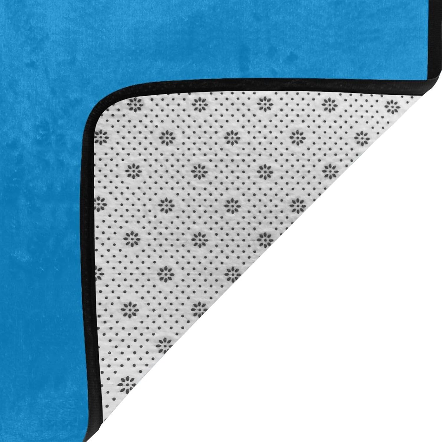 Solid Color Blue Pattern Anti-Slip Floor mat Carpet Rug 72"x48" for Living Room Office Coffee Table Bed Balcony