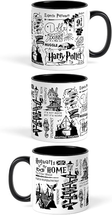 Harry Potter Temalı Özel Tasarım Porselen Kupa Bardak