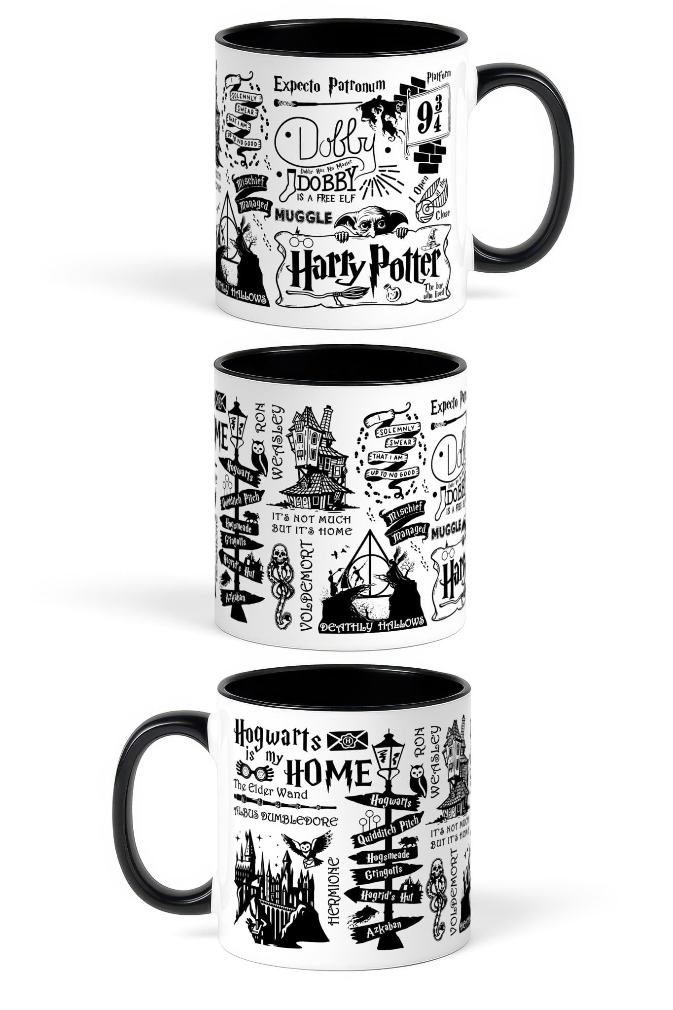 Harry Potter Temalı Özel Tasarım Porselen Kupa Bardak