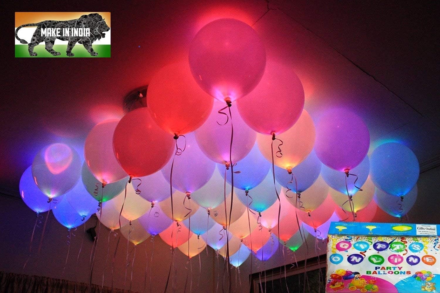 Jiada LED Balloons for Party Festival Celebrations (Set of 25)โฆ