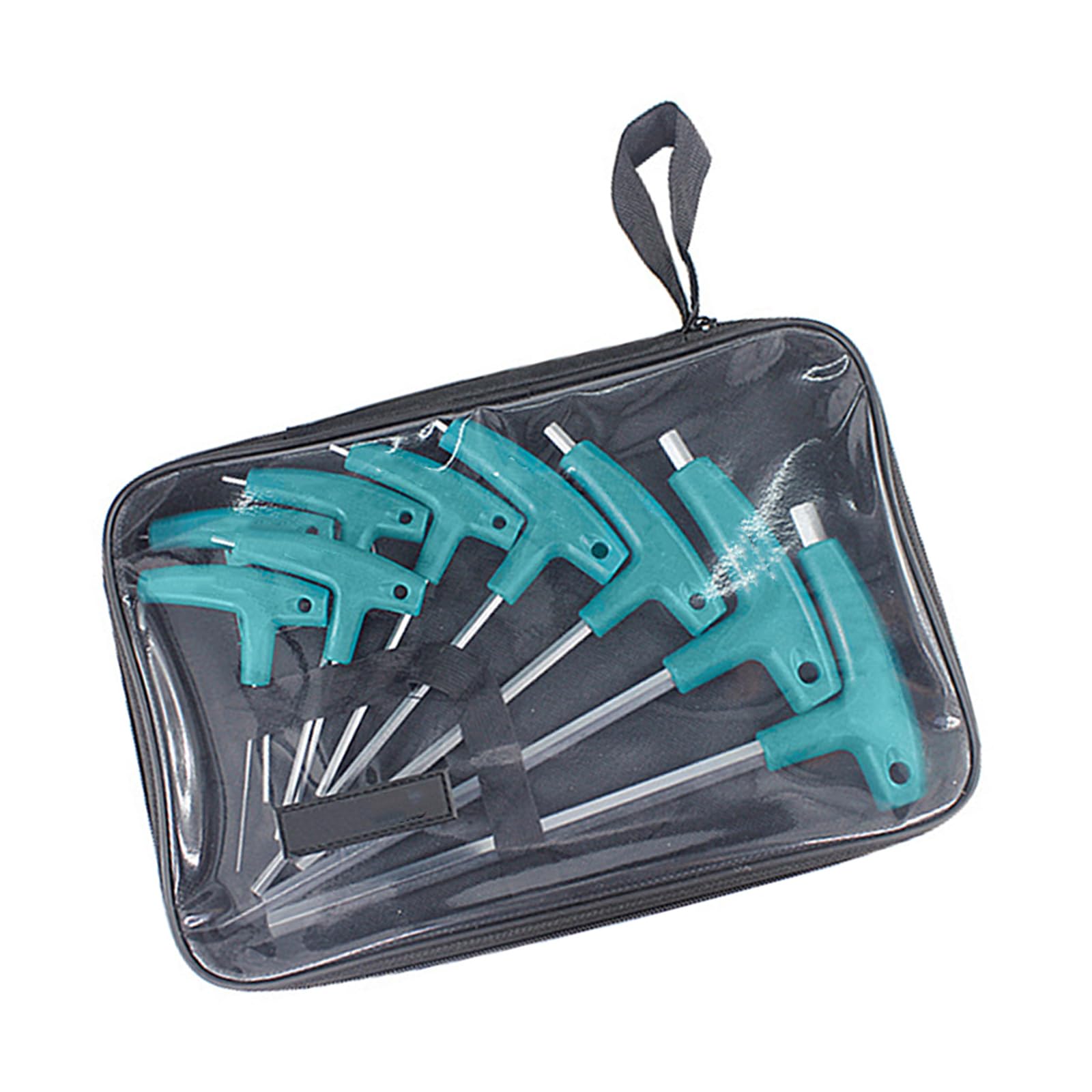 Tsophreniq 9Pcs 6 / Hexagonal Screwdriver Wrench T-Shaped Driver Wrench Inner Hexagon Spanner With Storage Bag For Repairing Manual T Handle Hexagon Tool