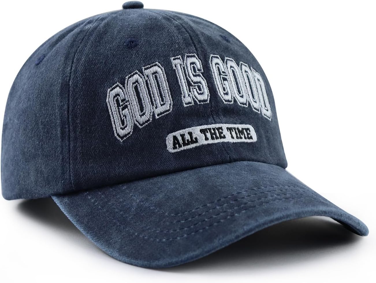God is Good All The Time Hat for Men Women, Funny Adjustable Cotton Embroidered Jesus Christian Faith Baseball Cap