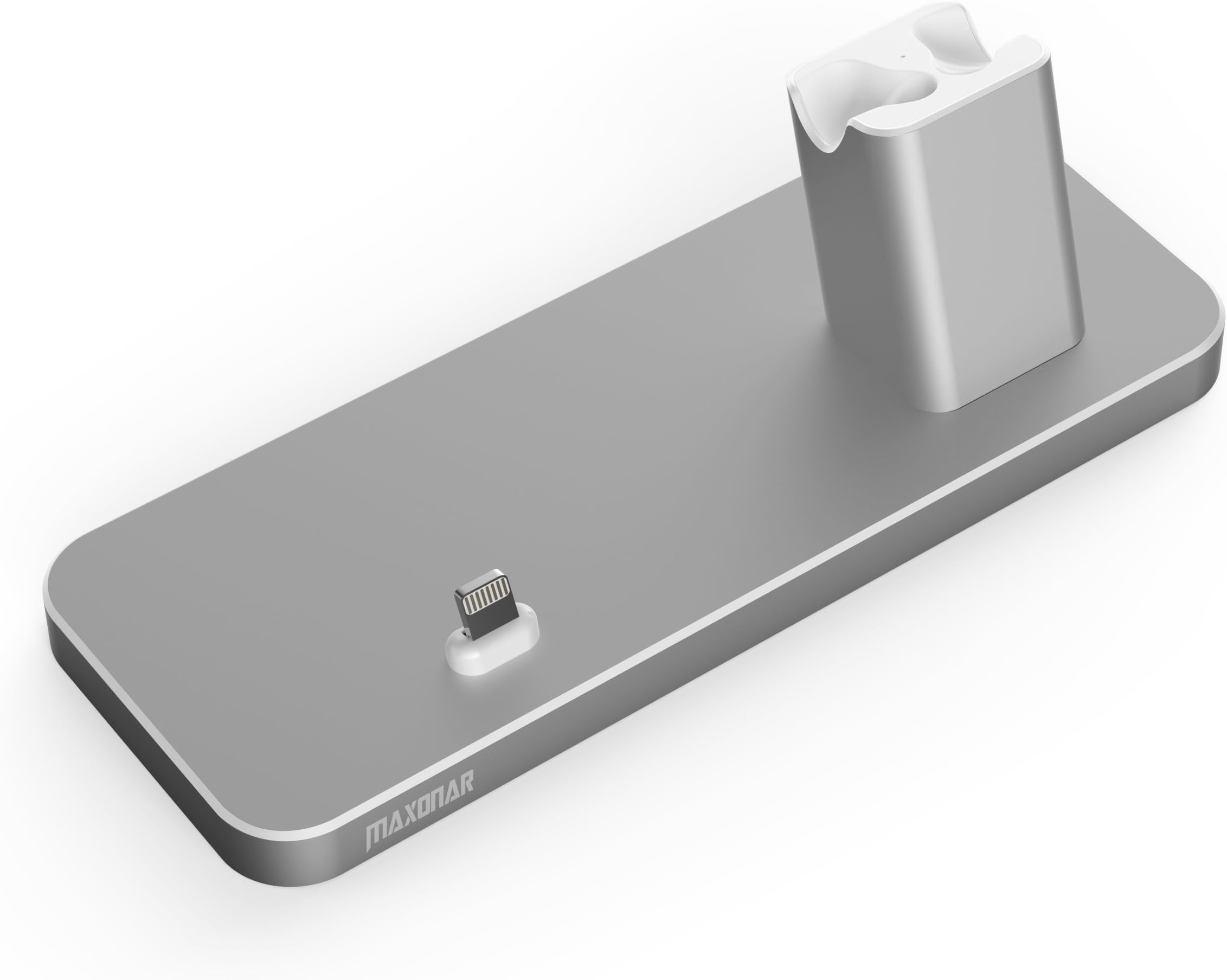 Maxonar AirPods Dock Independent Charging Base Station for Aluminum Air Pods Accessories, Dock and iPhone Charging Docking for iPhone X/8/8 Plus/7/7 Plus