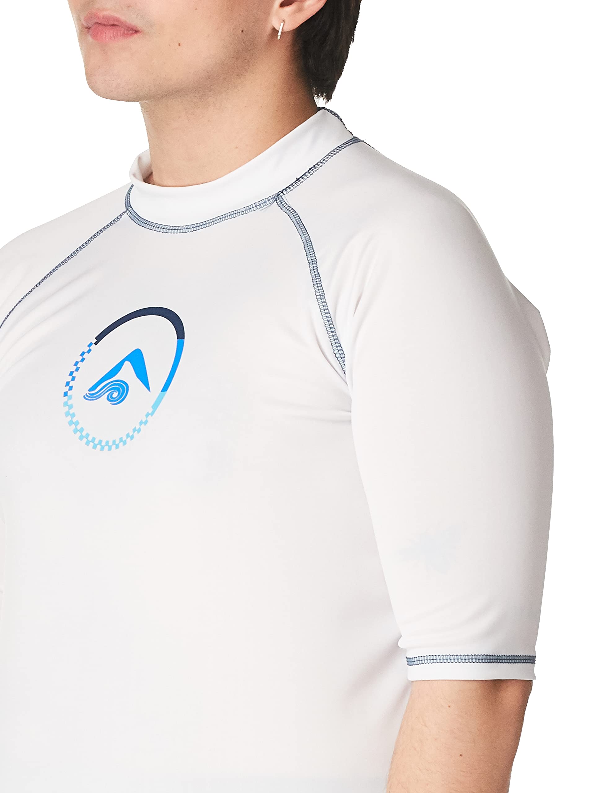 Kanu Surf Mercury - Camiseta de natación de Manga Corta con protección Solar UPF 50+ para Hombre