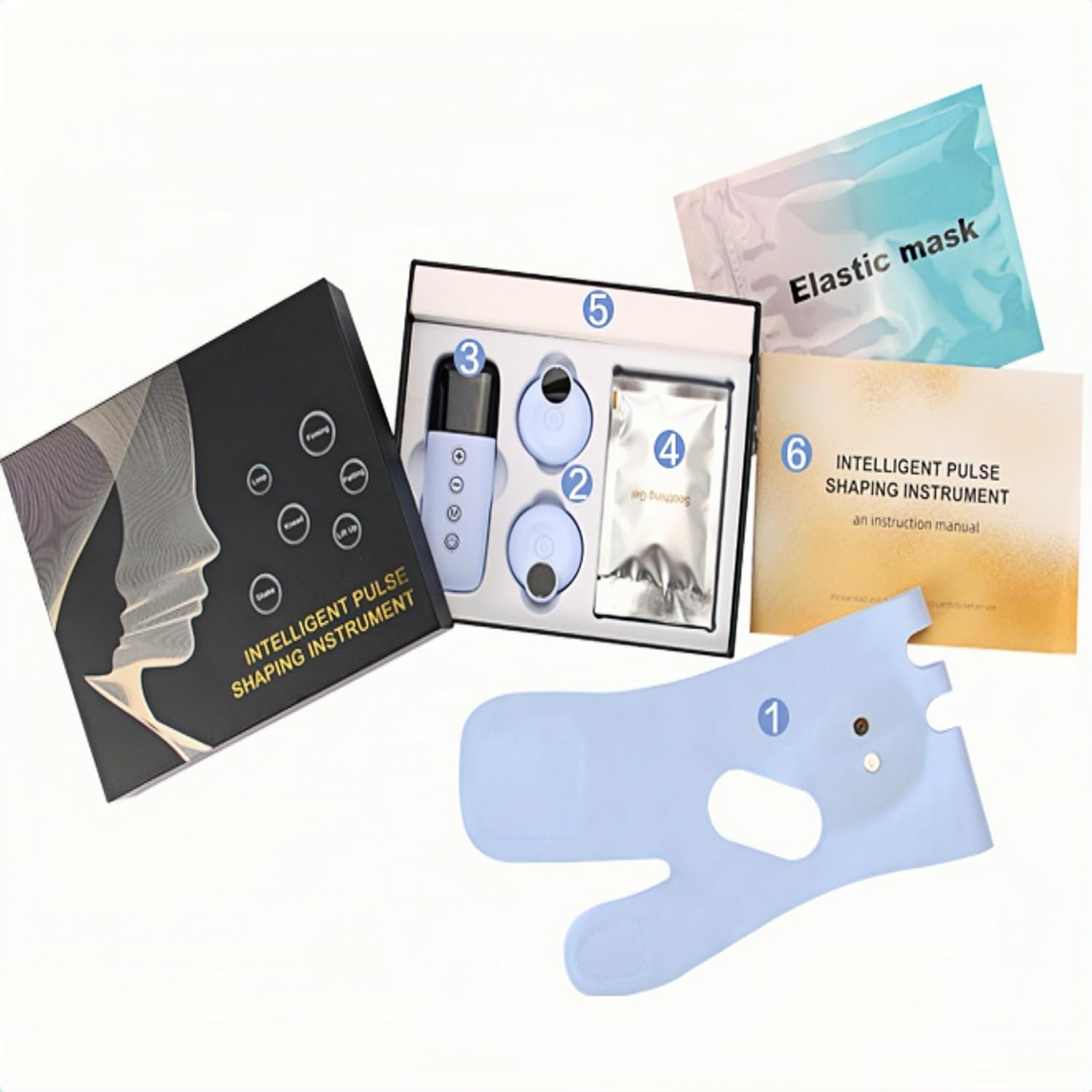 V-Shaped Face Machine Double Chin Reducer, Electric Double Chin Reducer & Face Lifting Device with 6 Modes 9 Intensity Levels