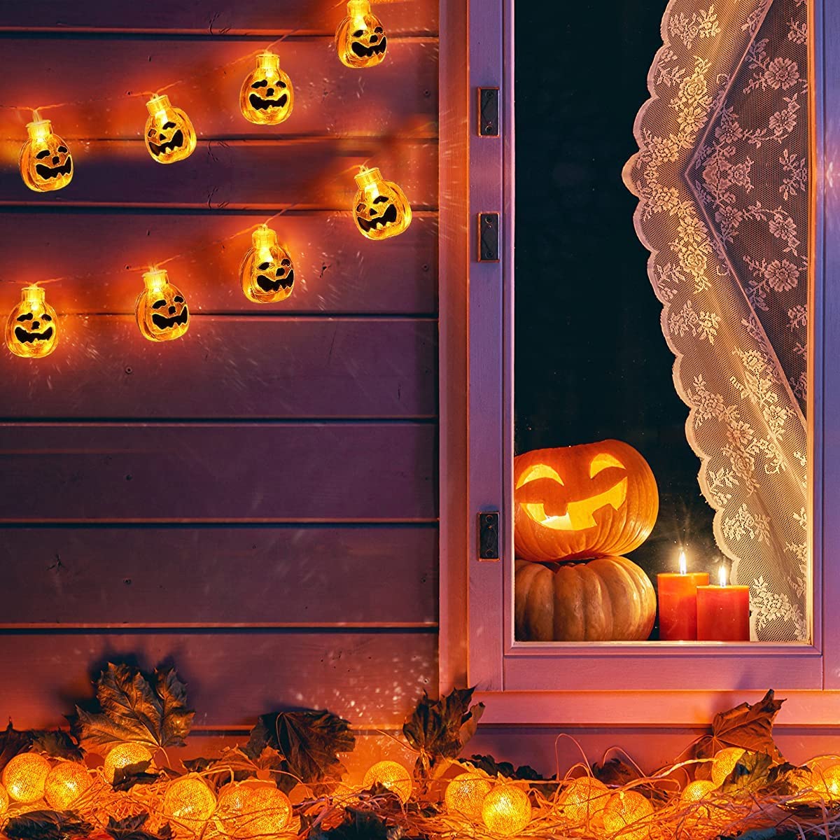 Guirlande Lumineuse à Piles Extérieure/intérieure, 40 LED 8 Modes 5 M Avec Télécommande, IP65