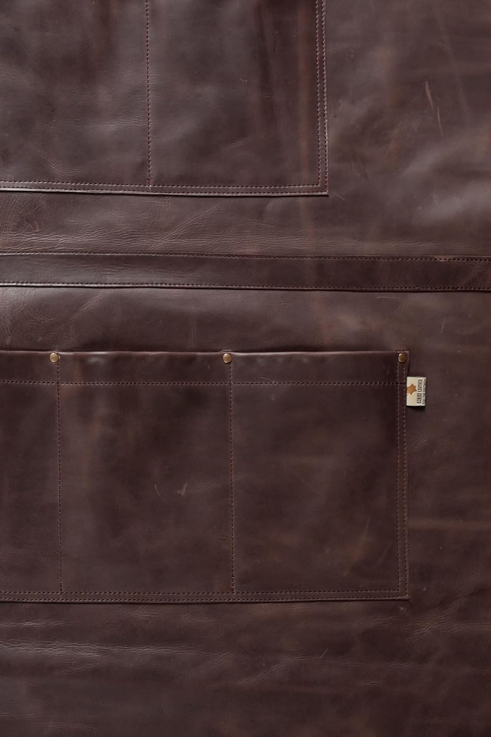 D DOLLY LAMB Leather Aprons - Heat & Flame Resistant Heavy Duty Apron, Adjustable Strap with Multiple Pockets