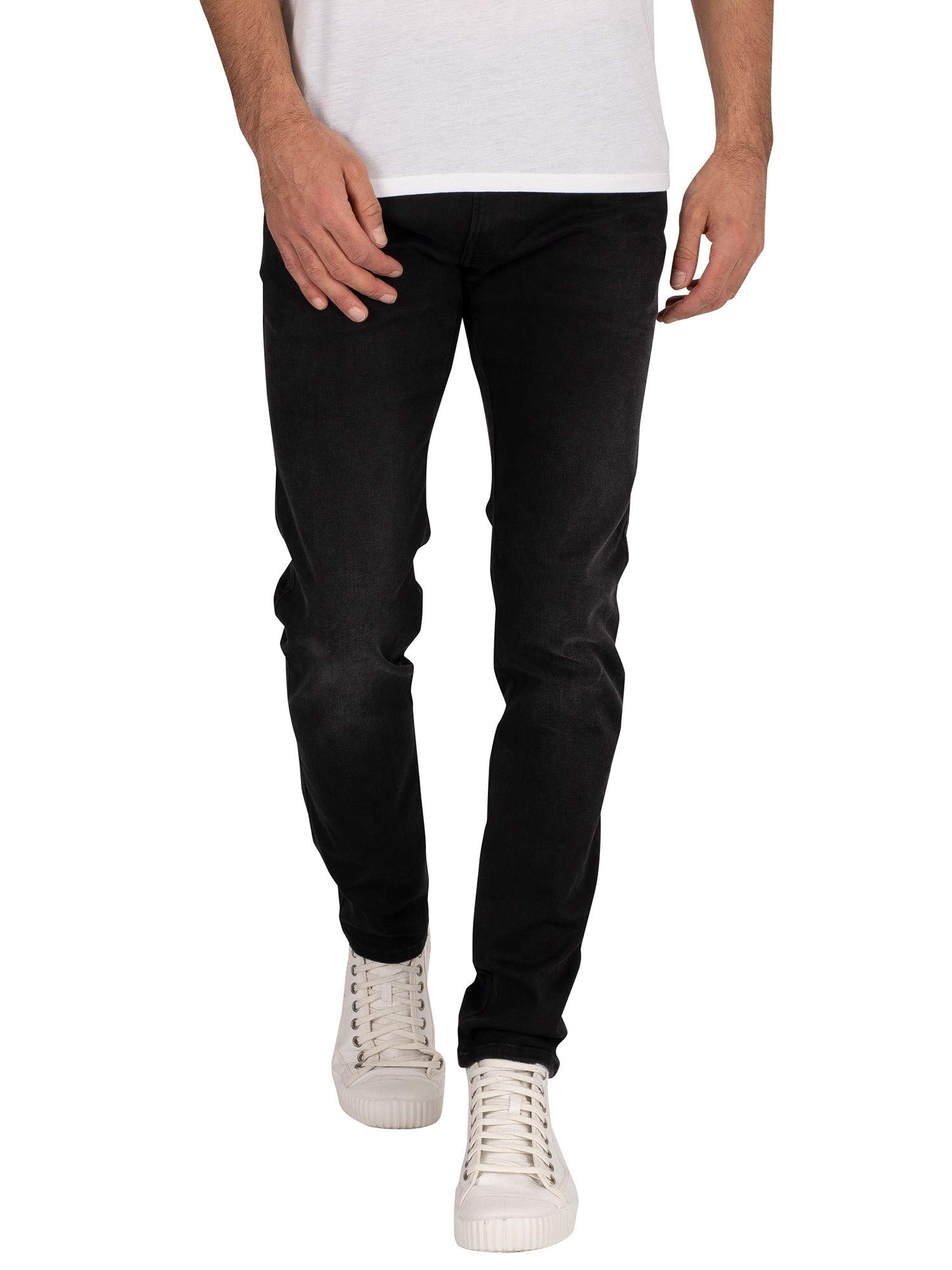 Replay Men's Anbass Slim-Fit Hyperflex Jeans with Stretch, Black (Black 098), W38 x L32
