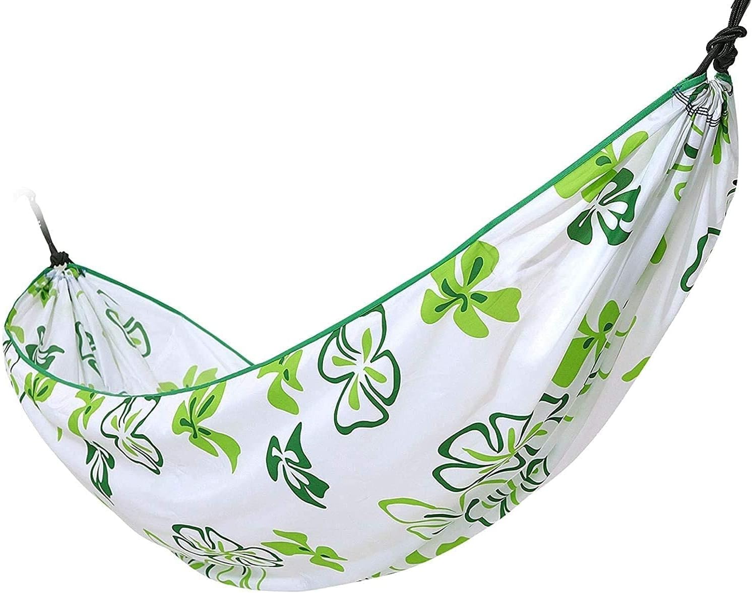 Portable Hammock Hanging Chair, Outdoor Hammock Comfort Hanging Rope Chair with Carry Bag, for Garden Summer Camping Travel 230X100cm (Color : Green)