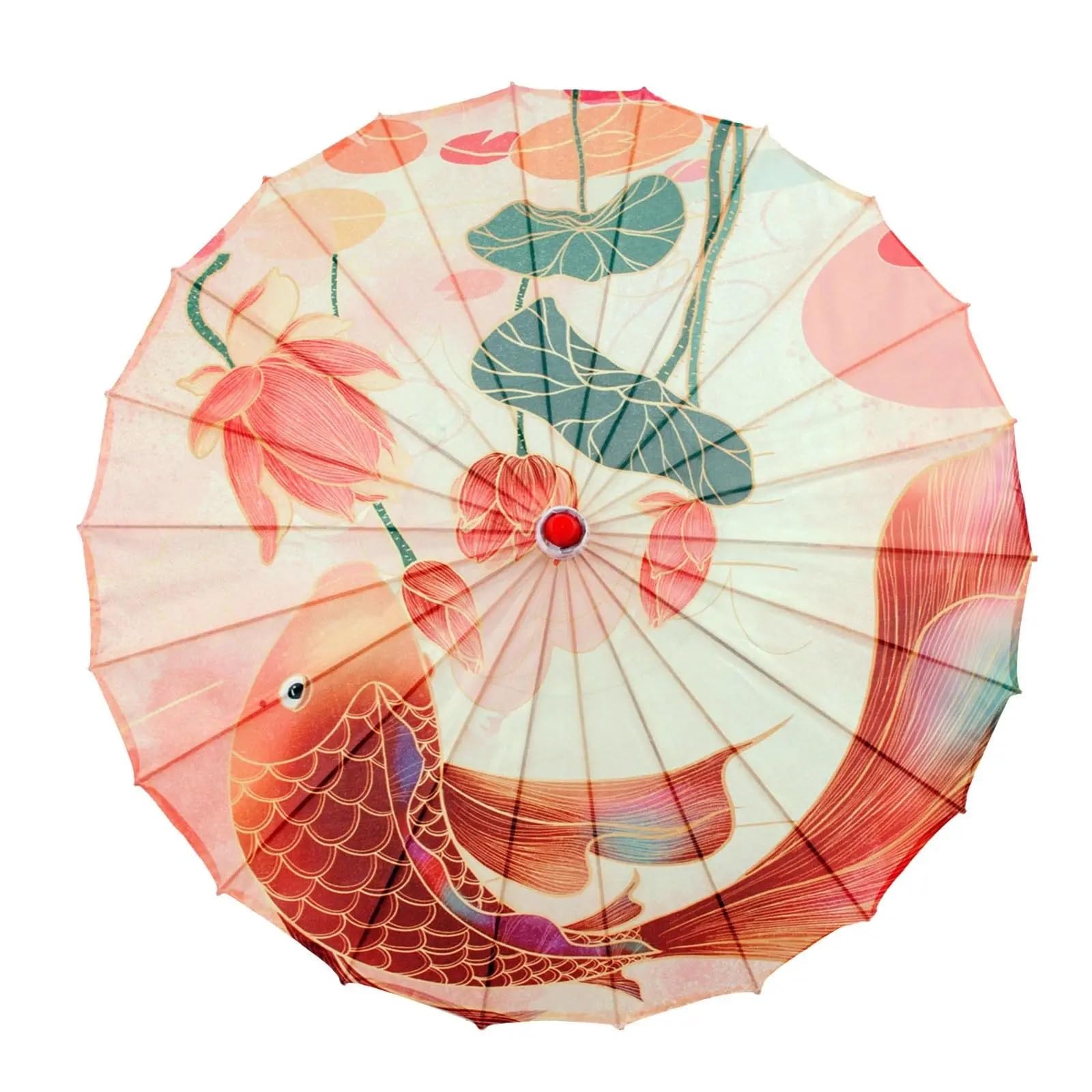 Oiled Paper Umbrella Art Classical Dance Umbrella Classical Dance Parasol for Music Festivals per Costumi Matrimonio Festa Oggetti di Scena Scen(Color4)