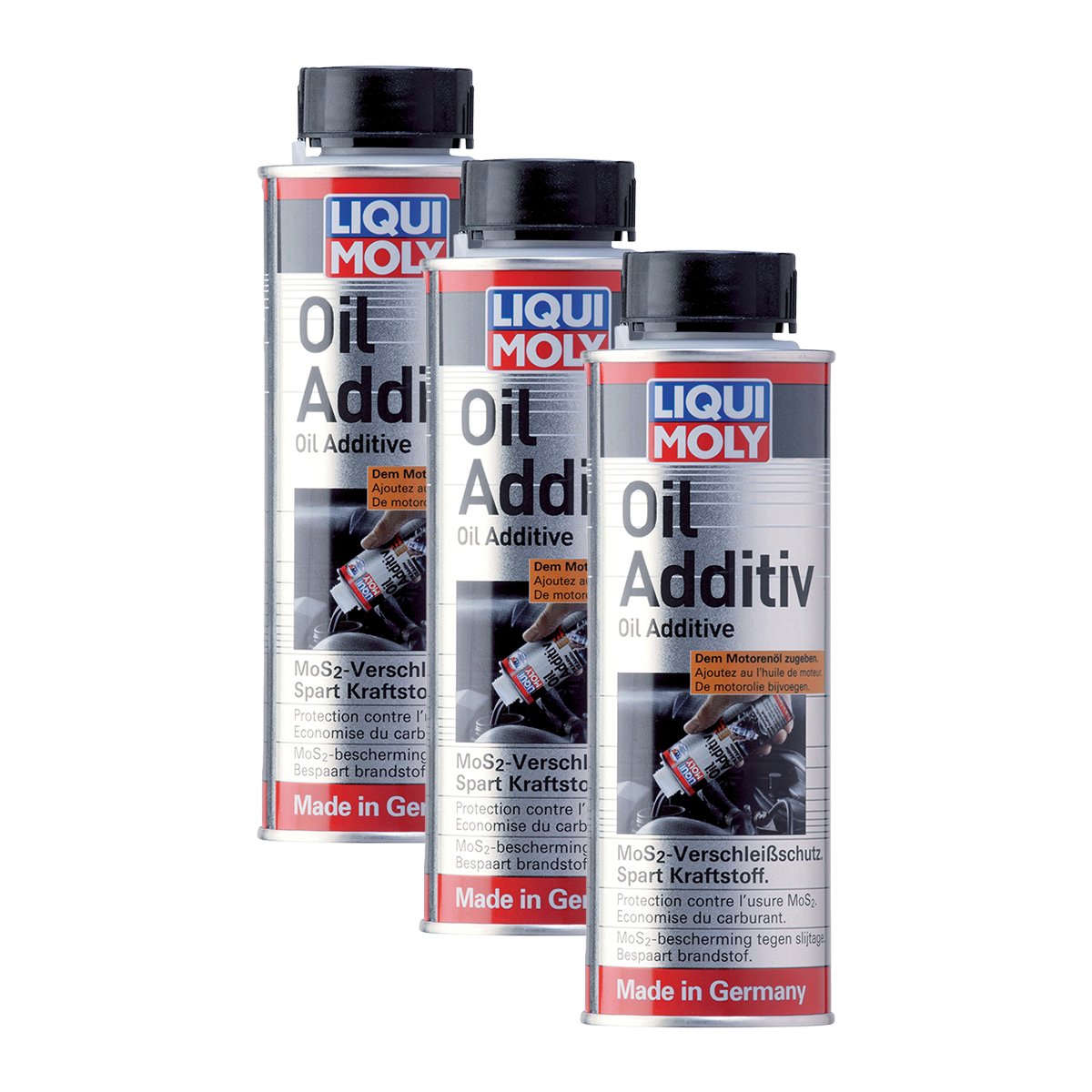 3 x Liqui Moly 1012 Oil additiv aceite adicional MoS2 verschl Hielo – Aceite de additiv 200
