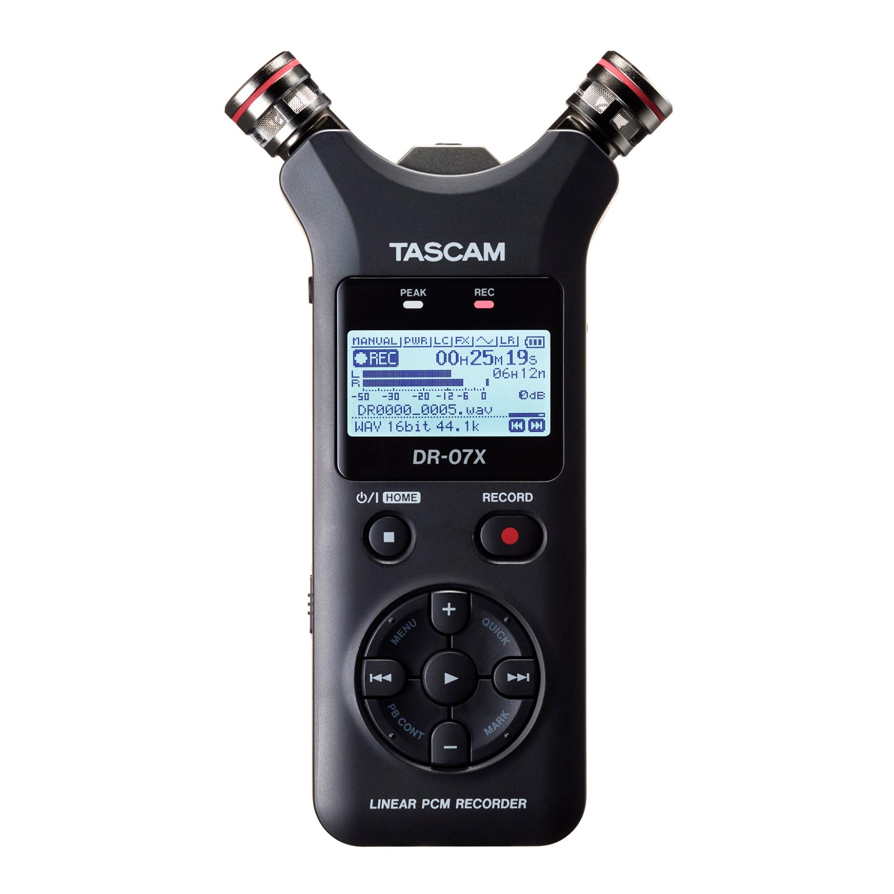 Tascam DR-07X Stereo Handheld Digital Audio Recorder and USB Audio