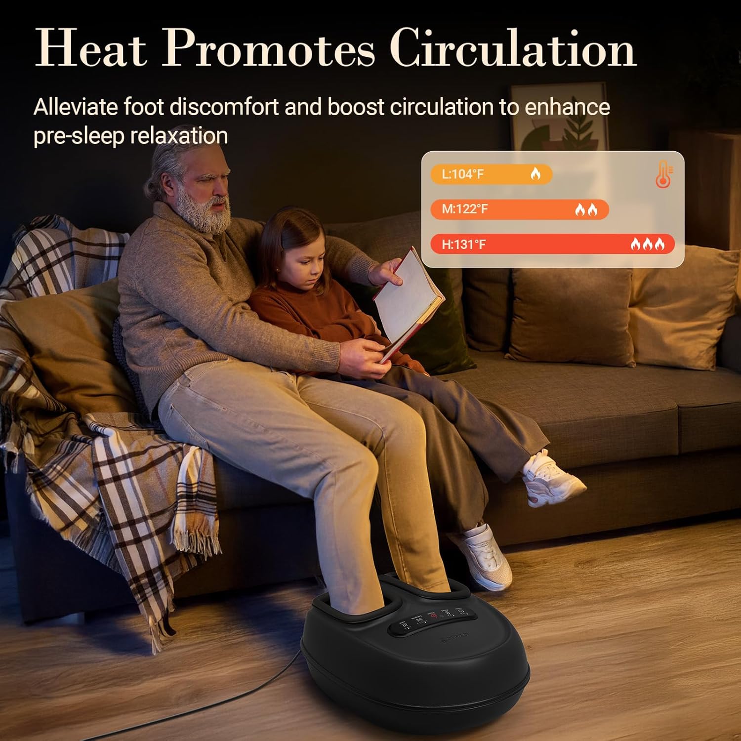 FSA Eligible HSA Foot Massager for Neuropathy, 2026 Upgraded Shiatsu Feet Massager with Heat, Compression, Deep Kneading Relief for Foot Fatigue Relief and Neuropathy, Mother Day Gift (with Remote)