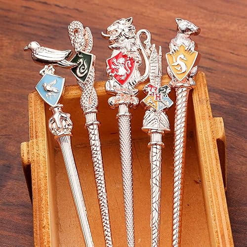 Miniatura 5 de 3 opciones de colorJuego de brochas de maquillaje de metal, set de brochas de maquillaje de varita Wi-zard para mujeres, juego de brochas de