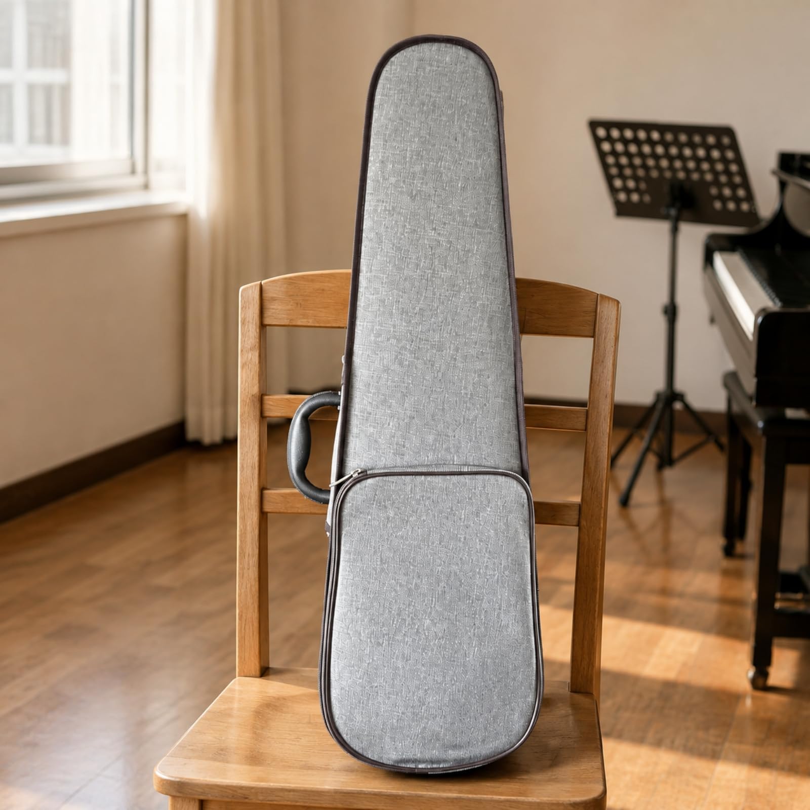 Estuche Violín Tela Oxford Práctico Estuche Violín con Bolsillo Exterior Funcional para Viajes, 1/4
