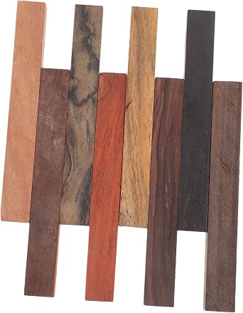 Housoutil 8 Pcs Pen Making Accessories Fidget Pen Crafts Carving Pen Ebony Blanks Wood Turning Kit Wood Turning Pen Blank Pen Turning Kit Exotic Forest Wood Making Pen Wooden