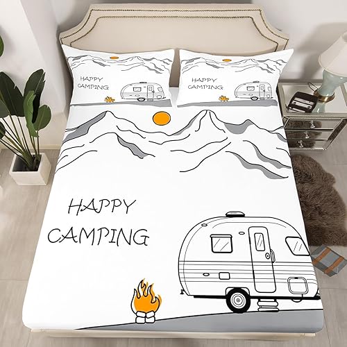 Miniatura 12 de Sábanas bajeras de violín 3D tamaño matrimonial, juegos de ropa de cama de 3 piezas para niños, niñas, niños, adolescentes, decoración de marrón