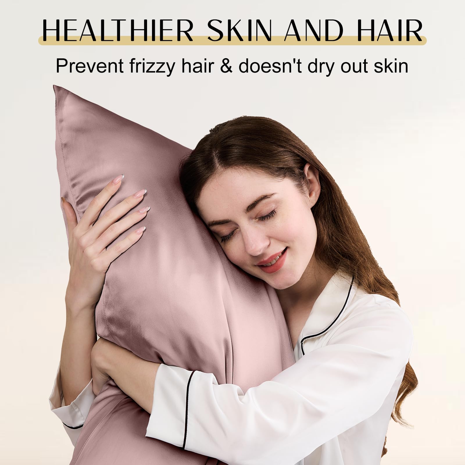 ZIMASILK Upgraded 100% Mulberry Silk Pillow Cases, Light Plum, Standard