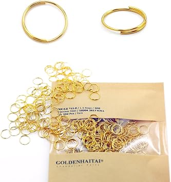 550pcs Stainless Steel Split Rings Jump Key Rings Chandeliers Connectors for for Crystal Curtain, Garland DIY, Lamp & Lighting Crystals, Jewelry Making and Craft Ideas11mm Gold