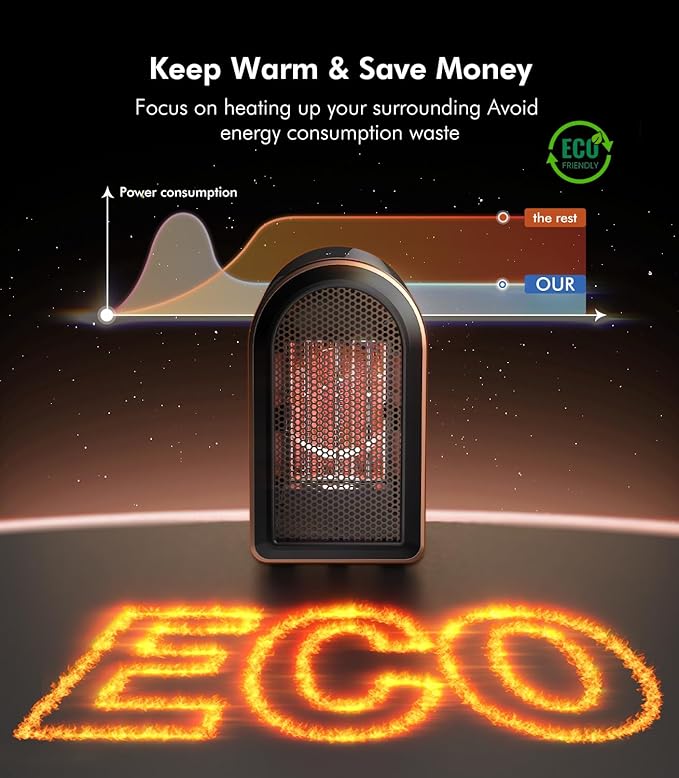 Calefactor Eléctrico Portátil Torre 1200W Silencioso miniatura 9