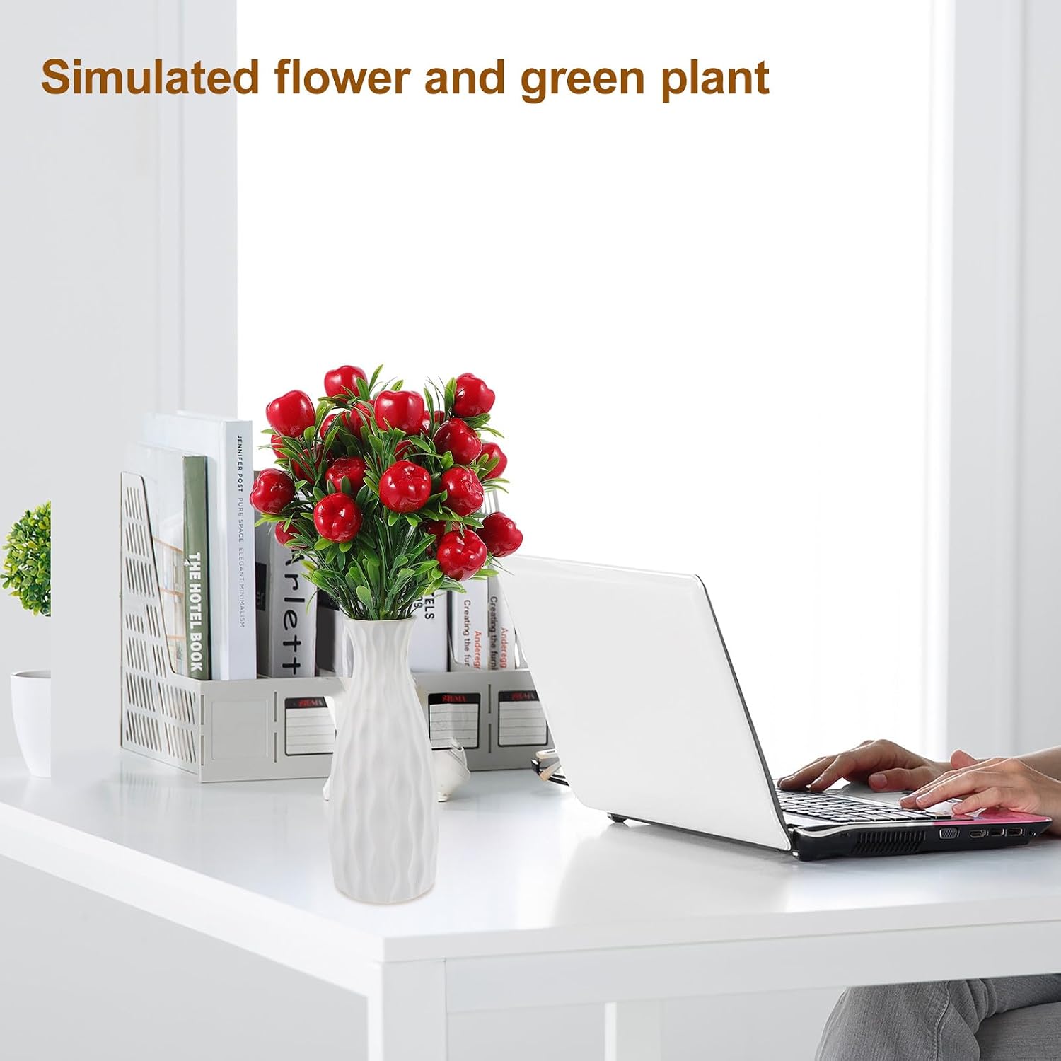 Holibanna 2pcs Artificial Fruit Branches Faux Fruit Stems Simulated Fruit Bouquet for Home Kitchen Table Decoration, Realistic Fake Fruit Arrangement Suitable for Vase Display