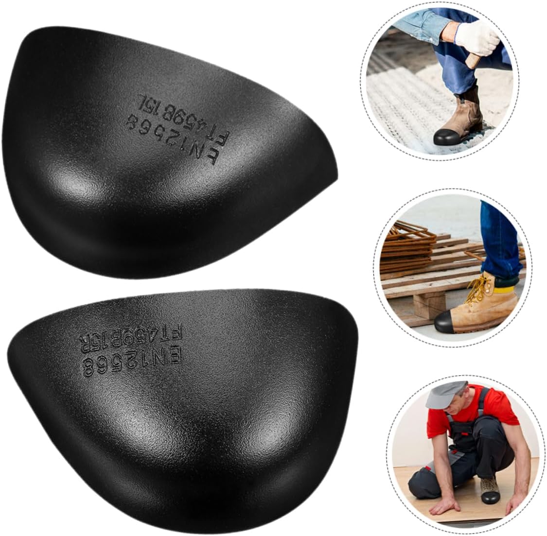 4 Pairs Toe Steel Guards for Work Boots Durable Metal Toe Caps Crush Protection Inserts for Men Women Versatile Covers for Construction Factory Warehouse Safety