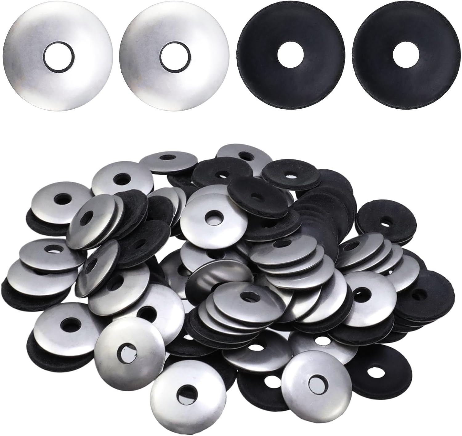 Antrader Stainless Steel Neoprene Washers,3/16" x 9/16" Rubber Washers