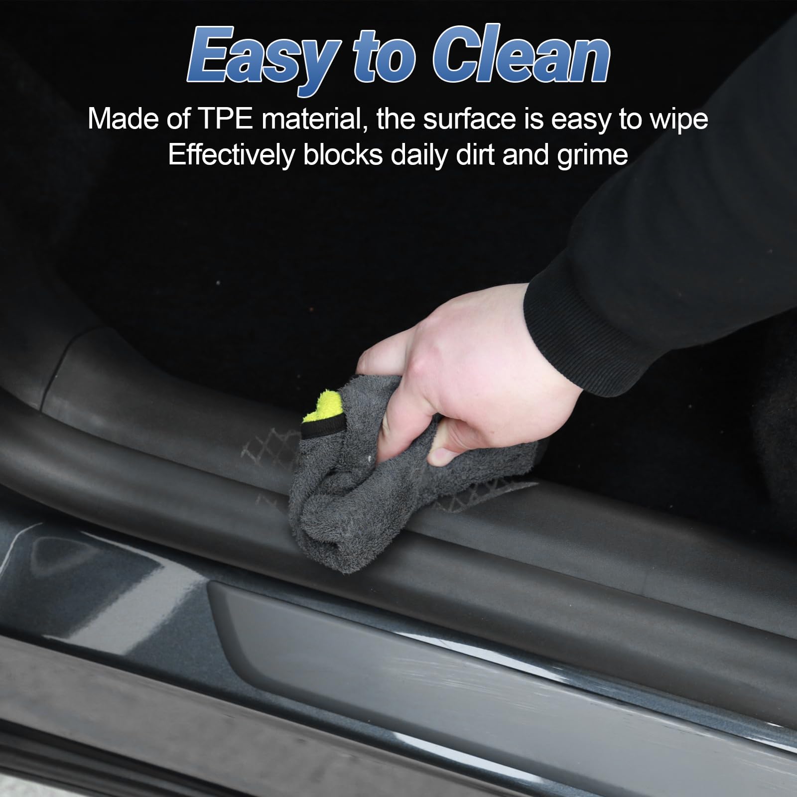 8 protectores de umbral de puerta para Tesla Model Y J2025 Juniper, protección contra salpicaduras de fuerte dureza