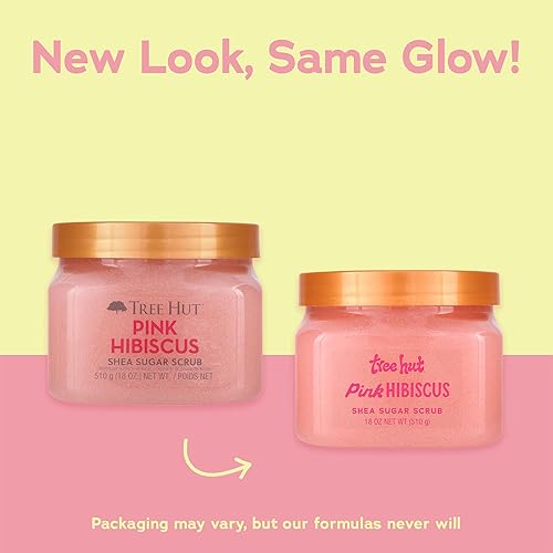 Miniatura 2 de Tree Hut Pink Hibiscus - Exfoliante de azúcar de karité, exfoliante, hidratante y humectante para el cuerpo con manteca de karité y aceites