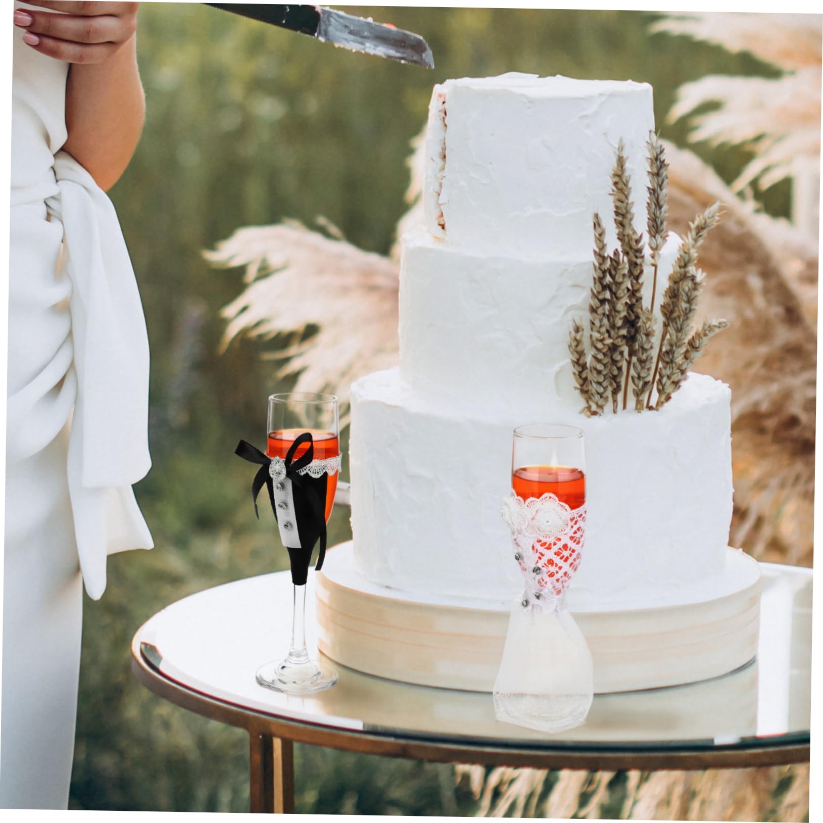 Copas de Vino para Boda, 1 Juego de Vidrio, Diseño Elegante
