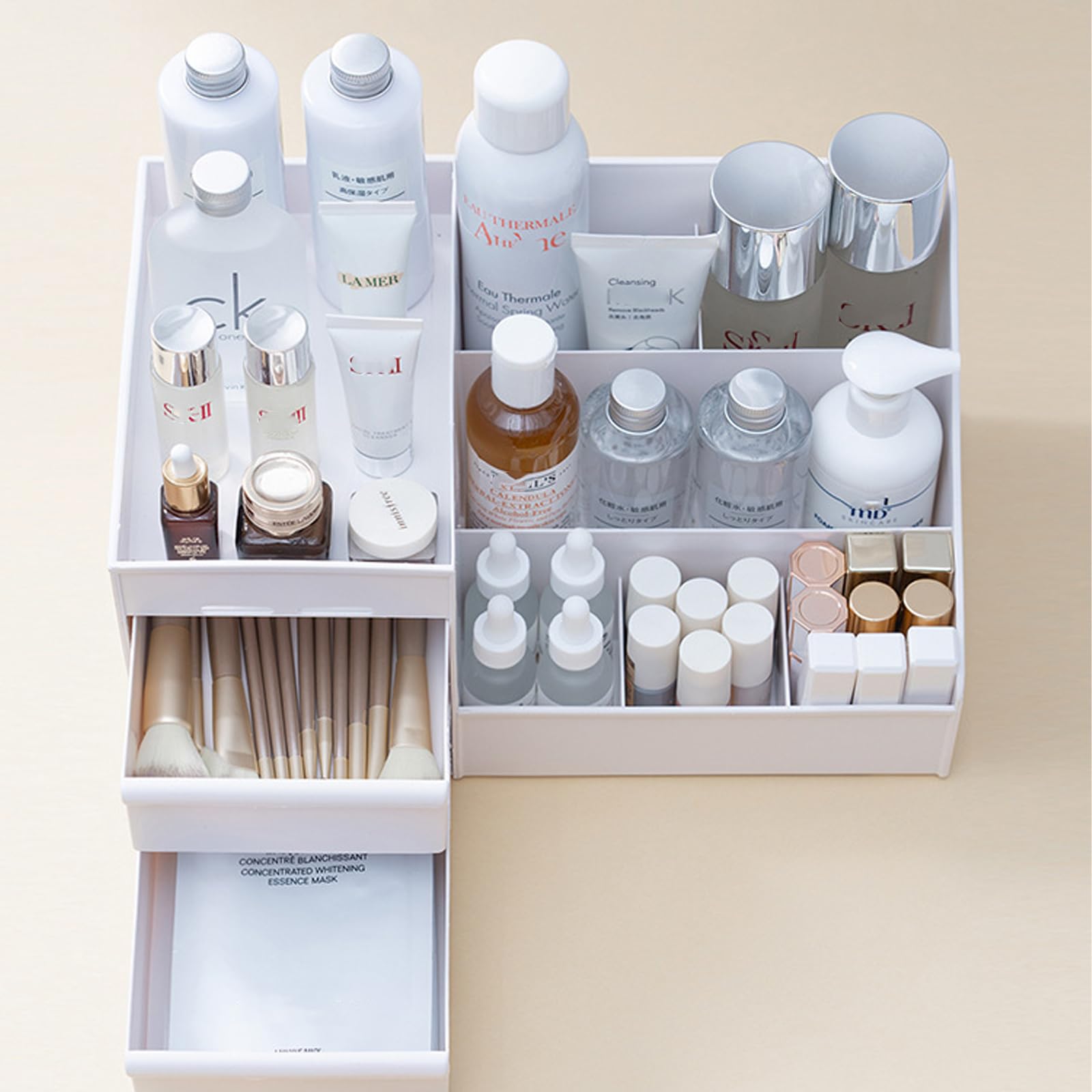 Makeup Organizer Storage Drawers, Large Skincare Organiser Cosmetic Organisers Box for Lipsticks Jewelry, Nail Care - Image 3