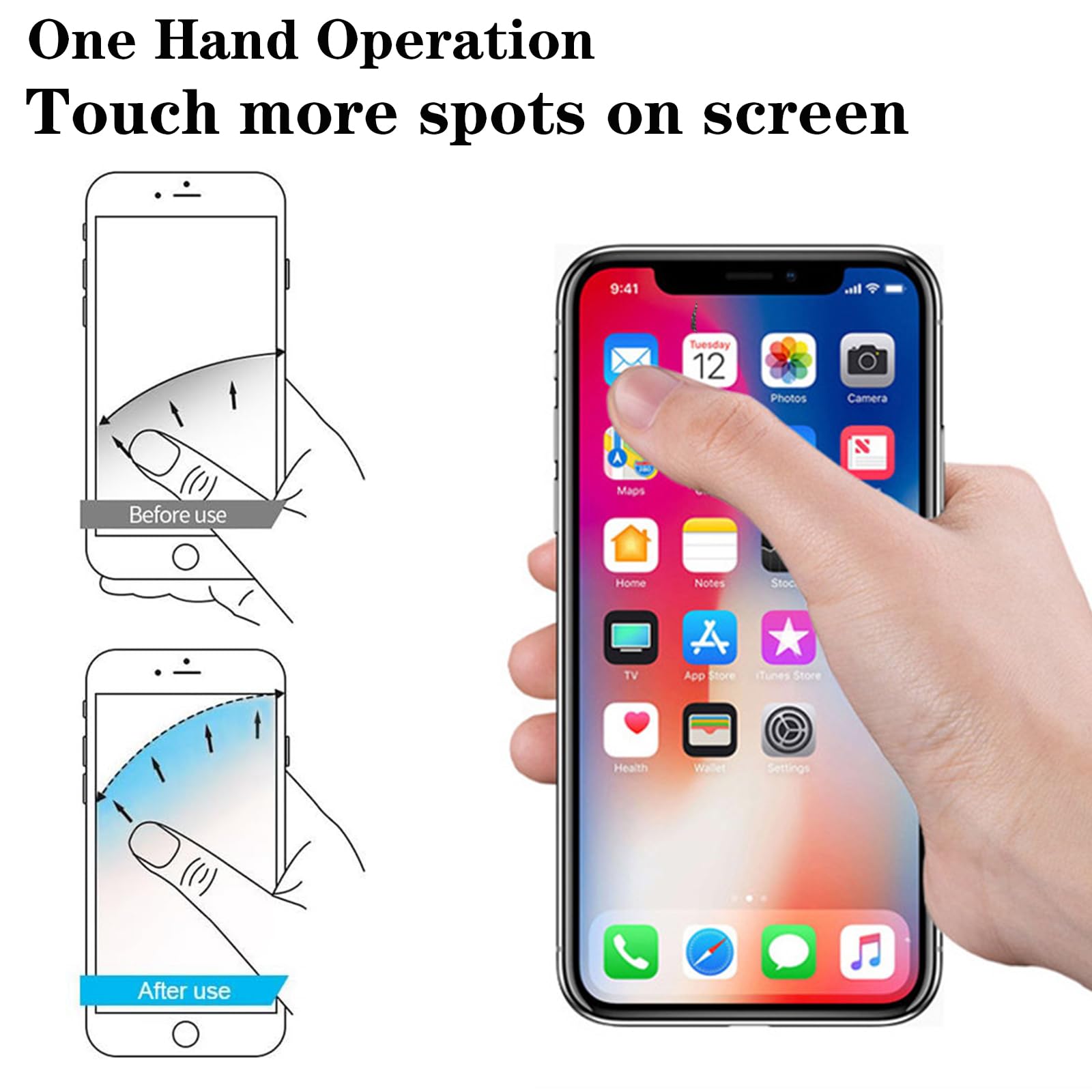 Lot De 4 Anneaux Supports Transparents Pour Téléphone – Rotation 360°, Collés à L'arrière – Universel