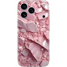 Apple iPhone 17 Pro Max ile Uyumlu Pembe Elmas Temal  Desenli Darbe Emici Silikon K l f