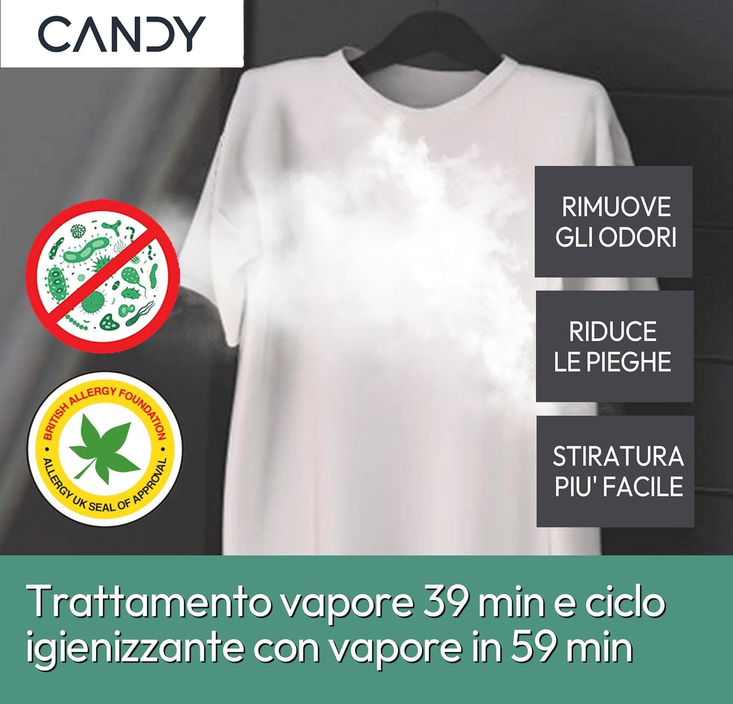 Candy RapidÓ PRO RP 4116BWMBC/1-S Lavatrice Caricamento Frontale 11 kg 1400 Giri/min Bianco, 15+1 programmi, Controllo remoto avanzato e contenuti extra (Wi-Fi + BLE), L x P x A (cm) 60x62x85