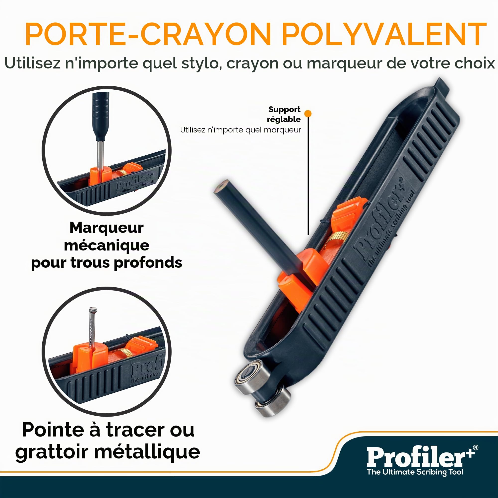 Profiler+ L'outil de traçage ultime. Transférez le contour de n'importe quelle surface sur votre matériau avec rapidité et précision à l'aide de votre marqueur préféré
