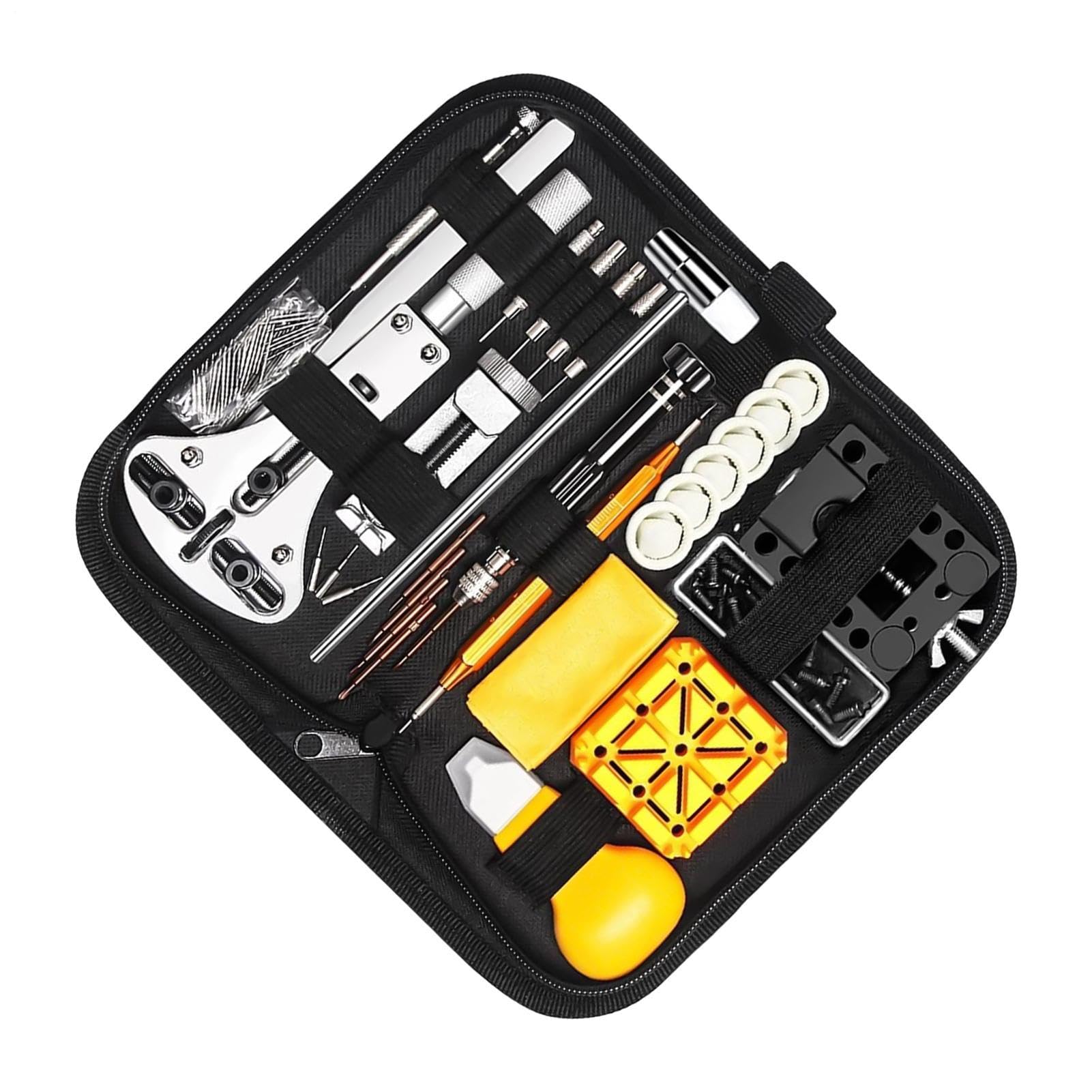 Attrezzi Riparazione Orologi Kit di Manutenzione Manuale di Precisione con | Strumento Rimozione del Fondello per Casa e Viaggio, Sostituzione Batteria, Regolazione e Smontaggio