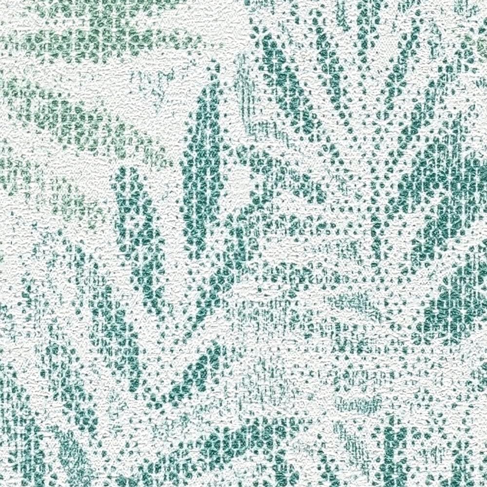 Livingwalls Travel Styles Non-Woven Wallpaper - Plant Wallpaper in White and Green - Stylish Wallpaper for Various Rooms in 10.05 m x 0.53 m